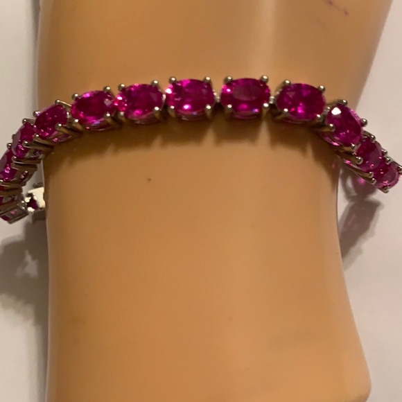 JTV Jewelry - HOST PICK🎈BRACELET, PINK SAPPH.  (LAB CREATED), SIZE 7.25” L